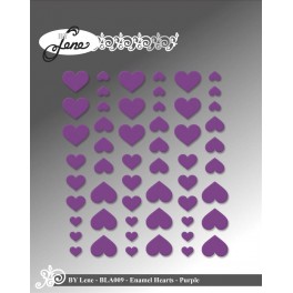 Enamel Hearts Purple BLA009