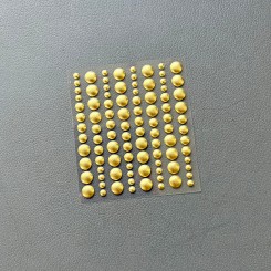 Enamel dots Metallic mat Gold
