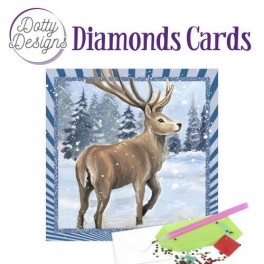 Diamond card Rensdyr i sneen