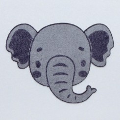 Strygemotiv Elefant grå