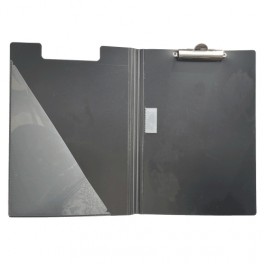 Clipboard A4 dobbelt Sort
