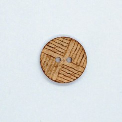 Kokos knap mønster 15 mm