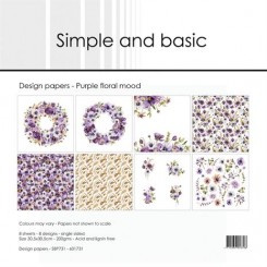 Purple floral mood paper SBP731