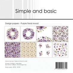 Purple floral mood paper SBP531
