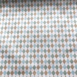 Harlekin m&oslash;nster pastel bl&aring; 