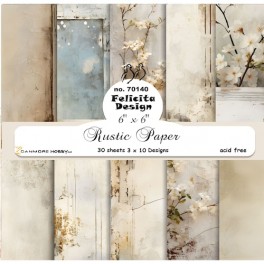 Rustic paper pad 30 ark 15 x 15 cm