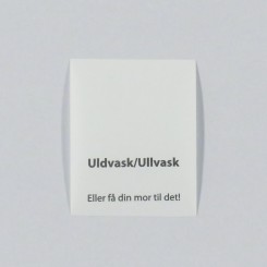 Uldvask label