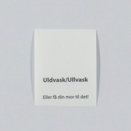 Uldvask label