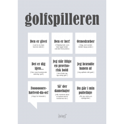 Golfspilleren dialægt A5 plakat