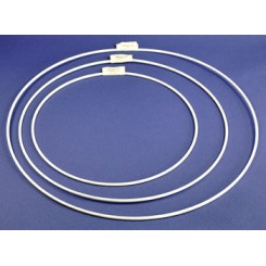 Metalringe hvid 25 cm