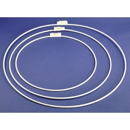 Metalringe hvid 25 cm