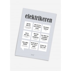 Elektrikeren dialekt A5 plakat