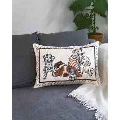 Broderi kit Hunde pude 58 x 40 cm