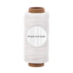 Polyester tr&aring;d Hvid 0,5 mm x 50 m 