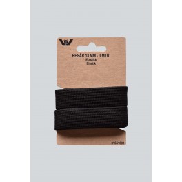 Elastik sort 18mm x 3 m.