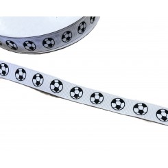 Fodbold b&aring;nd Hvid 15 mm x 1 m