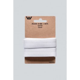 Elastik 18 mm x 3 m Hvid