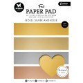 Paper pad A5 Foil Gold,Silver,Rose