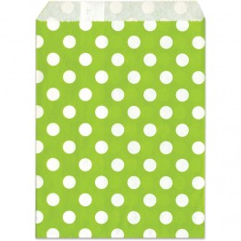 Papirspose 13 x 18 cm Gr&oslash;n / Hvid 