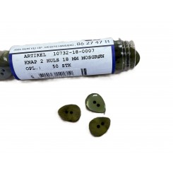 Knap 2 huls MosGr&oslash;n 18 mm