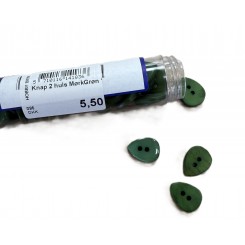 Knap 2 huls M&oslash;rkGr&oslash;n 18 mm