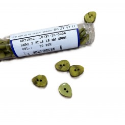 Knap 2 huls Gr&oslash;n 18 mm