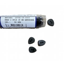 Knap 2 huls M&oslash;rkGr&aring; 18 mm