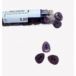 Knap 2 huls Lilla 18 mm