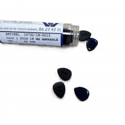 Knap 2 huls M&oslash;rkebl&aring; 18 mm