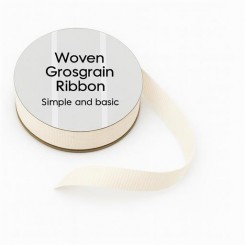 Grossgrain ribbon Ivory 8 mm x 10 m