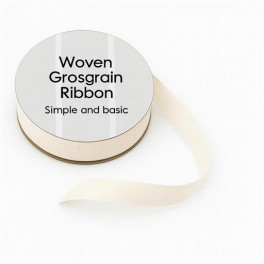 Grossgrain ribbon Ivory 8 mm x 10 m