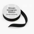 Grossgrain ribbon Black 8 mm x 10 m