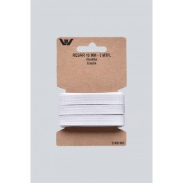 Elastik hvid 10 mm x 3 m.