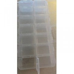 Plast &aelig;ske med 14 seperate rum 