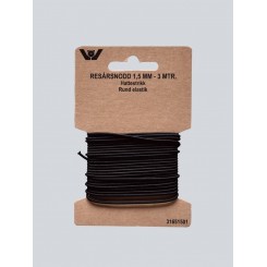 Elastik 1,5 mm x 3 m Sort
