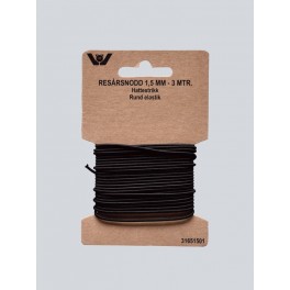 Elastik 1,5 mm x 3 m Sort