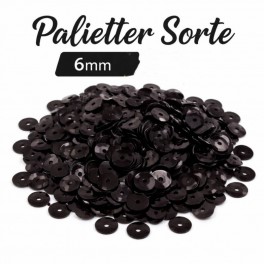 Paillet 6mm Sort, 4 gr