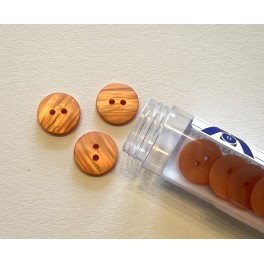 Knap Laksefarvet 18 mm, 2 huls