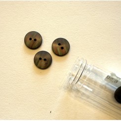 Knap M&oslash;rkeGr&aring; 18 mm, 2 huls