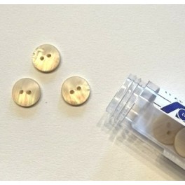 Knap Beige 15 mm, 2 huls