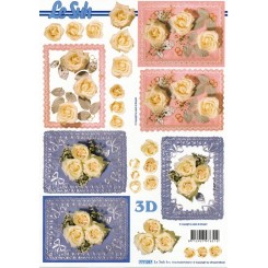 3D blomster blandet roser