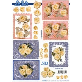 3D blomster blandet roser