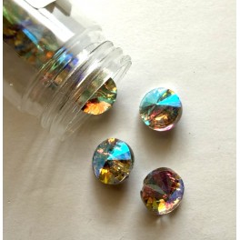 Knap Krystal multi med kanal 12 mm
