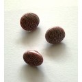 Knap med øje, Rosa / sølv