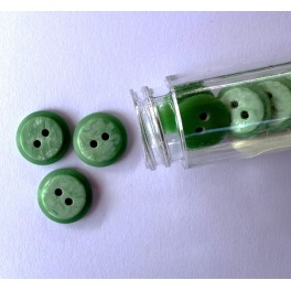 Knap 2 huls, farve Mint, 1 cm