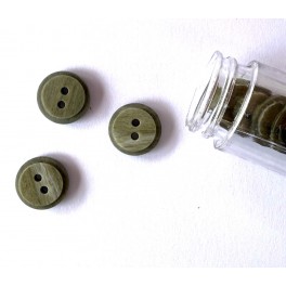 Knap 2 huls, Army, 1 cm