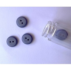 Knap 2 huls, Lilla, 1 cm