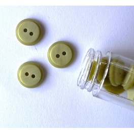 Knap 2 huls, Lime, 1 cm