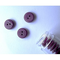 Knap 2 huls, Bordeaux, 1 cm