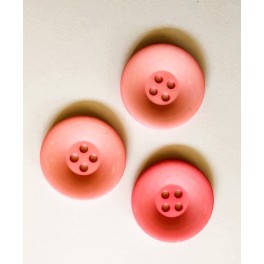 Knap 4 huls Pink 2 cm